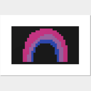 Bi Pride Rainbow Pixel Art Posters and Art